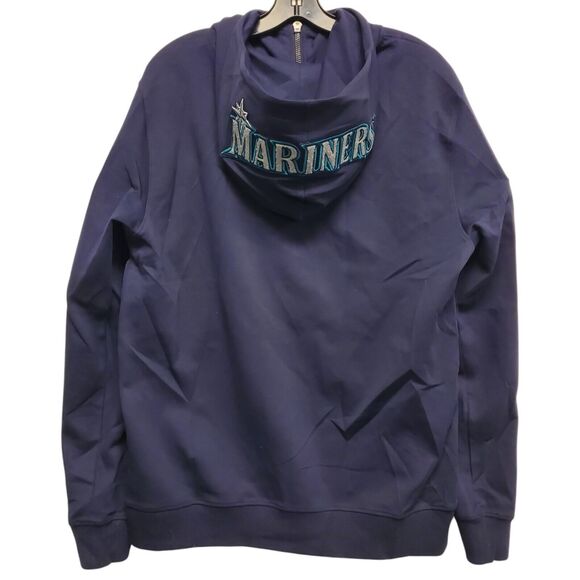 SEATTLE MARINERS Sweater Adult Large Blue Embroidered Full Zip Outdoor Hooded - Picture 9 of 11
